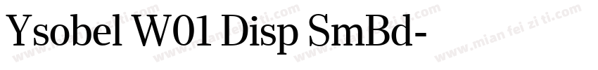 Ysobel W01 Disp SmBd字体转换